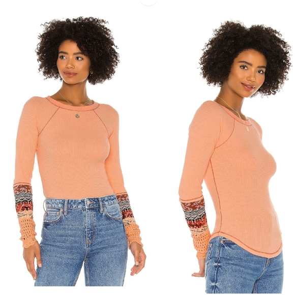 Free People In The Mix Cuff Thermal Top - Picture 6 of 10
